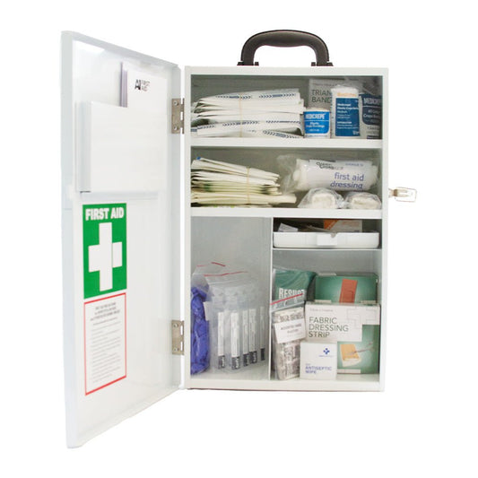 1 - 50 Person First Aid Kit (Metal Wall Mountable Cabinet) - Windsheer