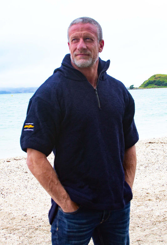 Windsheer Force 6 – Double-Layer Wool Hoodie with Roll-Down Collar
